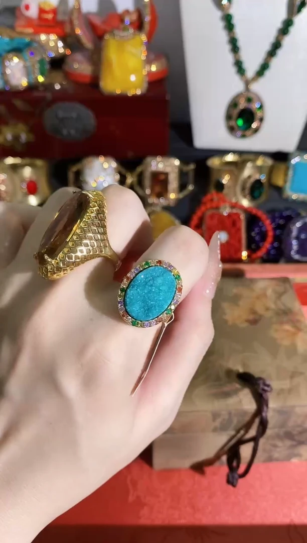 铜合金合成立方氧化锆戒指2511