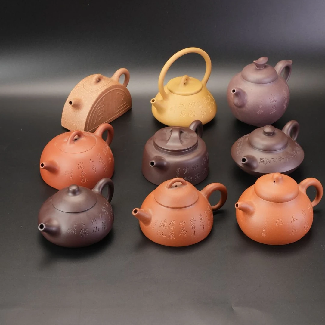 lot22384 840 蒋昇 紫砂曼生十八式 容量不一