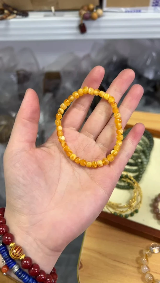 【闪购商品】蜜蜡手链未镶嵌回流蜜蜡不完美随行手链[978]