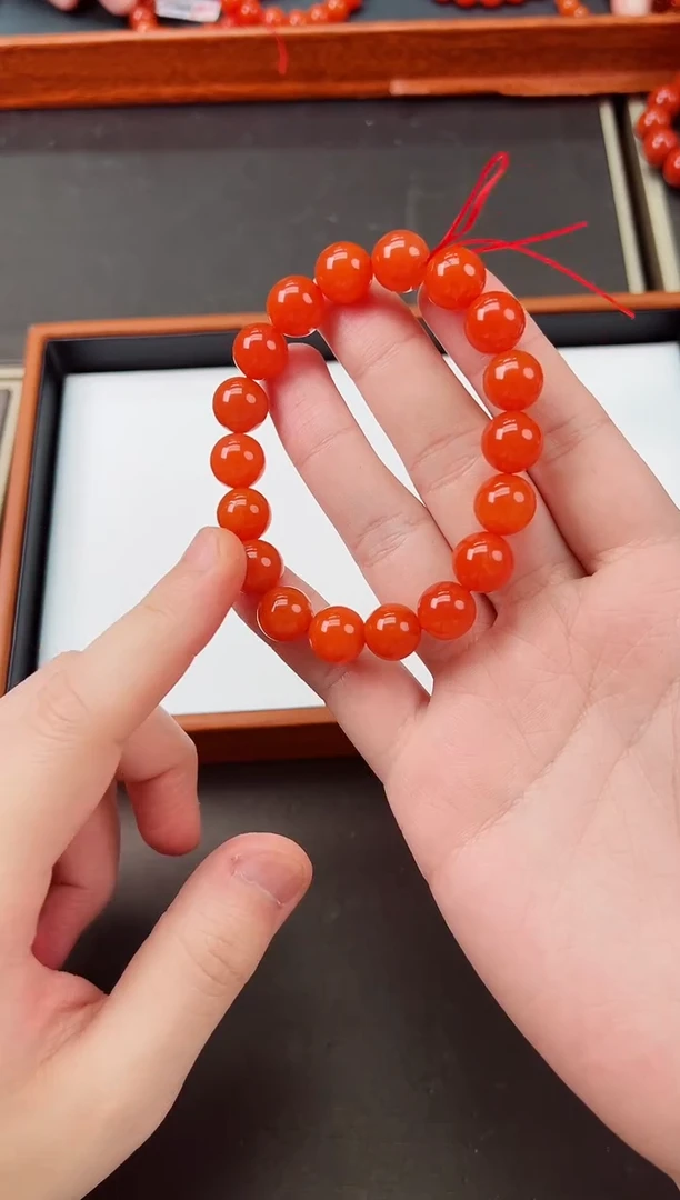 【闪购商品】南红玛瑙亮光手串卡11+未镶嵌保山杨柳滴水洞高品单圈