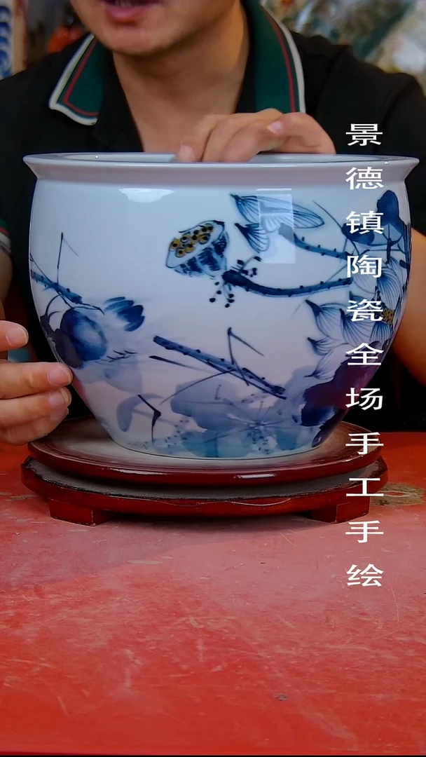 摆件手景德镇陶瓷 全场手工绘10