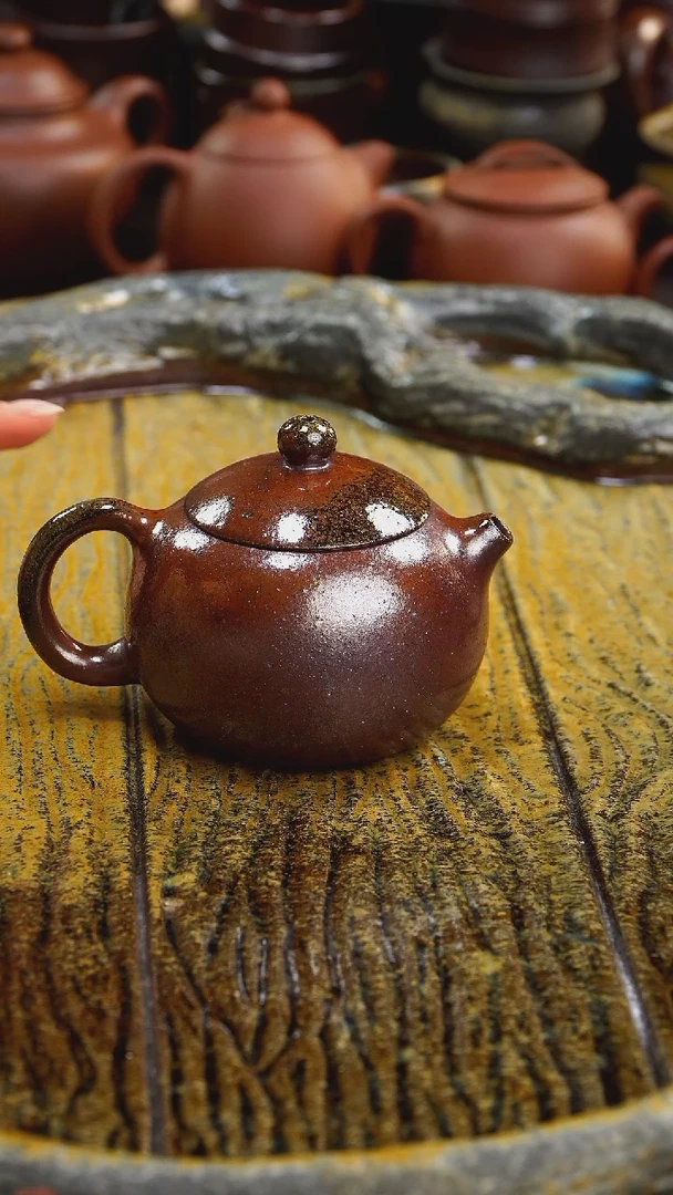 茶壶紫砂零化工釉，天然灰落