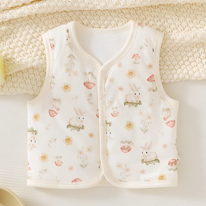 【40g夹棉马甲】婴幼儿秋冬打底纯棉无袖马甲男女宝宝保暖马甲上衣