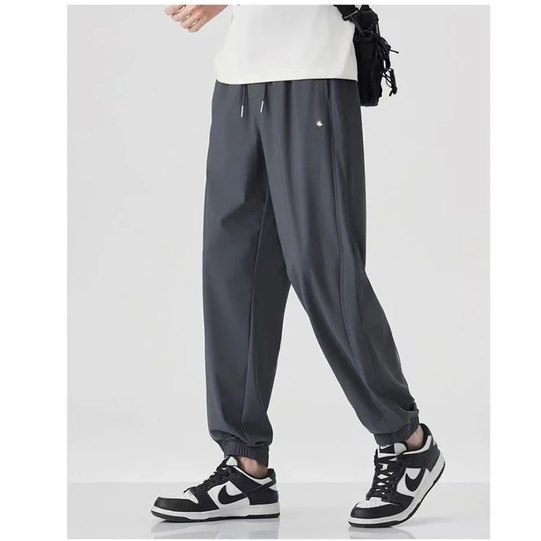 【9052-灰色】青少年速干休闲九分裤