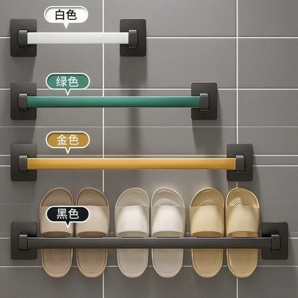 拖鞋架浴室免打孔卫生间置物架晾鞋架室内鞋沥水架子家用鞋架