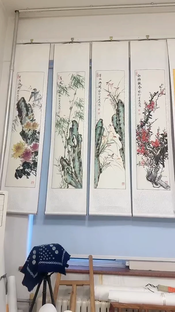 【闪购商品】书法-绘画-叶建波-四条屏