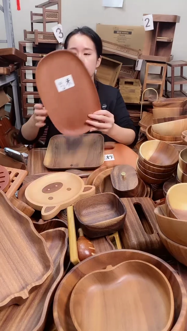 木  乌檀木异形盘30*20*2cm