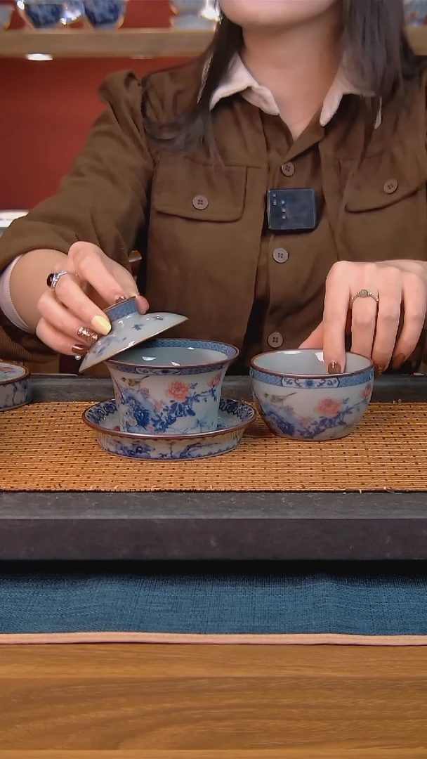简装家用款2件套 老陶泥开片纹陶瓷茶具