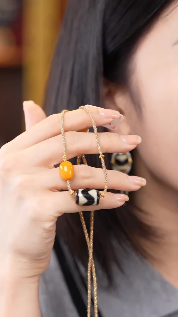 玛瑙/玉髓颈饰未镶嵌Z31987多样性发其一项链