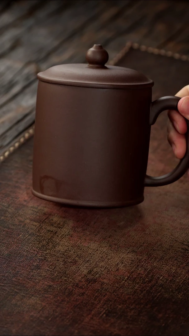 茶杯紫砂福利紫砂直筒盖杯