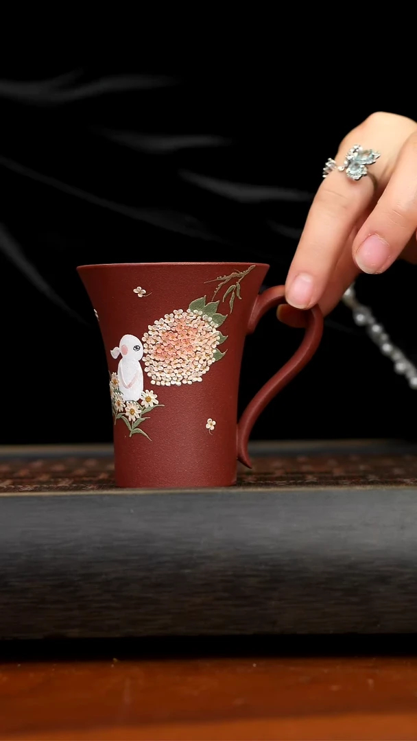 【闪购商品】紫砂茶壶紫泥把手杯