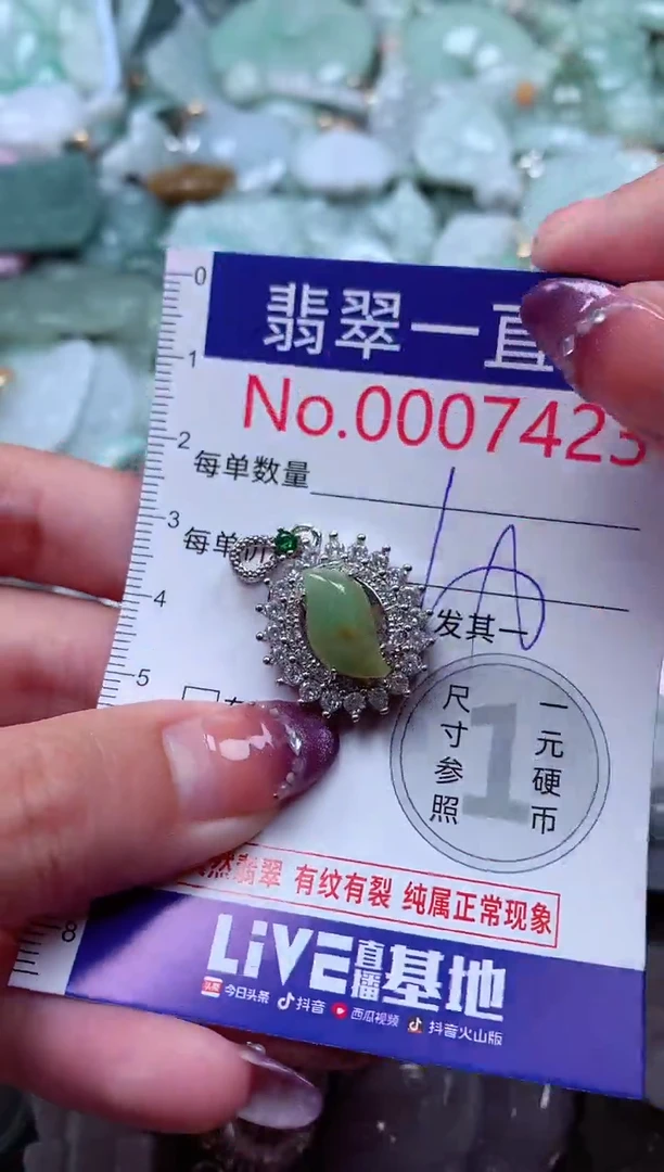 翡翠未镶嵌吊坠(不含链)7423