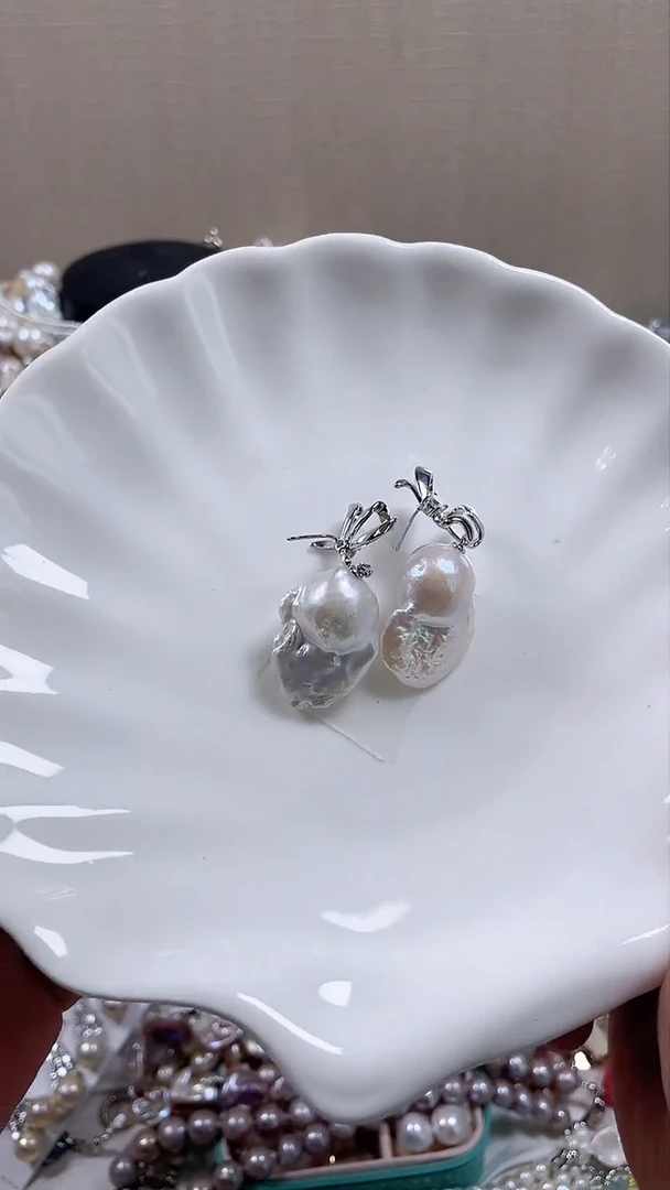 未镶嵌耳饰淡水珍珠【纯恬饰品】