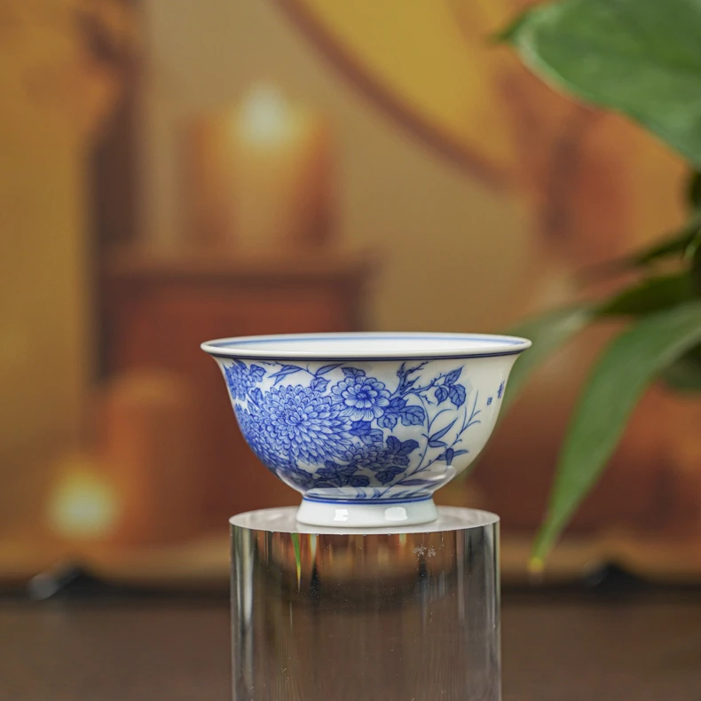 【非遗甄选】墨舍柴窑秋菊佳韵敞口杯（moshe1224）