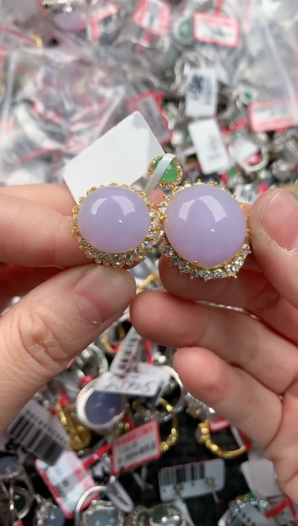 银S925镶嵌戒指翡翠6666---8