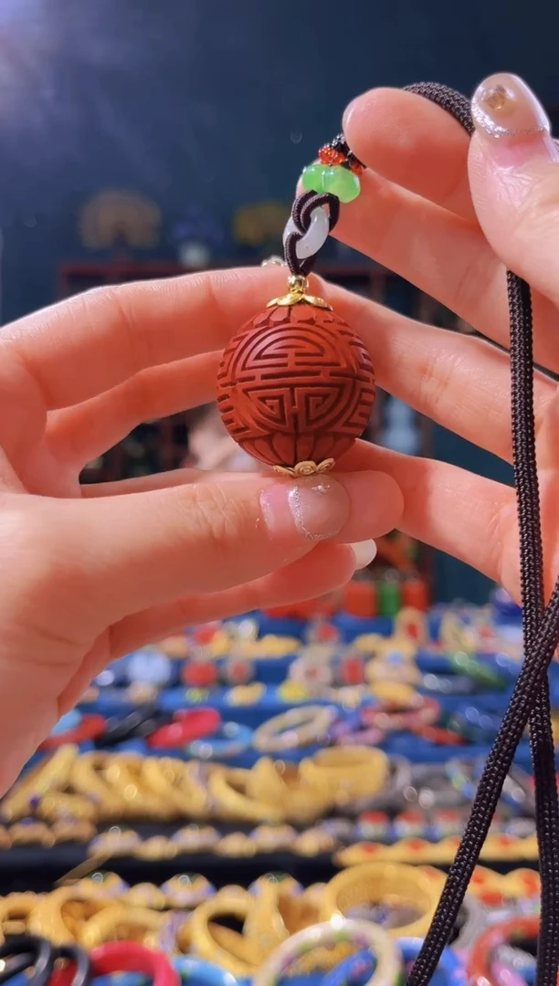 【闪购商品】非遗大漆3.0大珠子项链 团寿