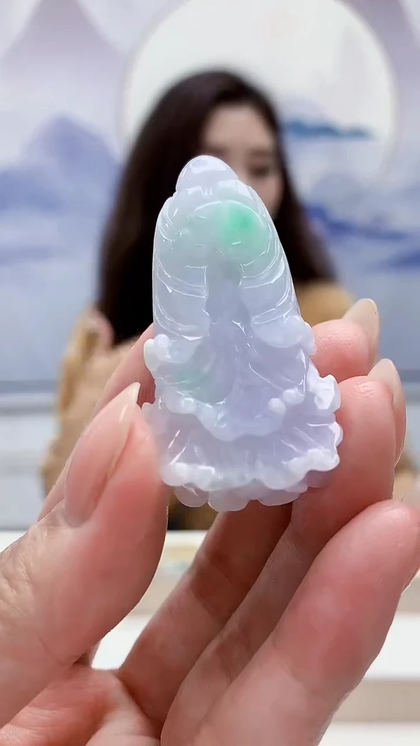 未镶嵌定制翡翠4829MM-毛货挂件85