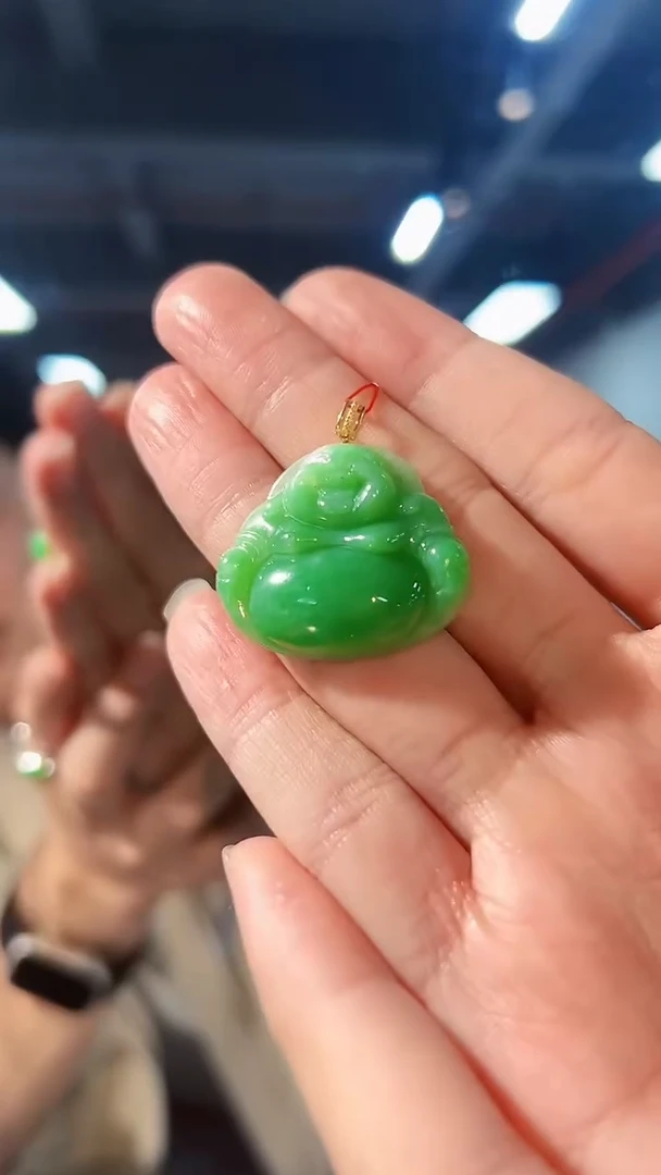 【闪购商品】翡翠颈饰18K金镶嵌缅料A货/支持复检/一件