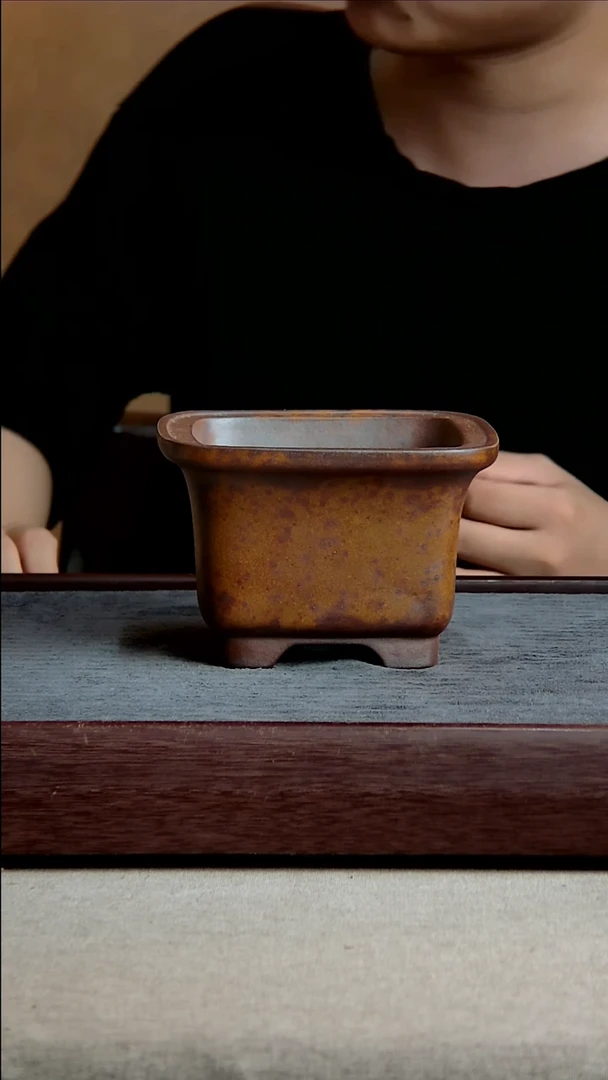 紫砂花盆12*8内径紫砂花盆