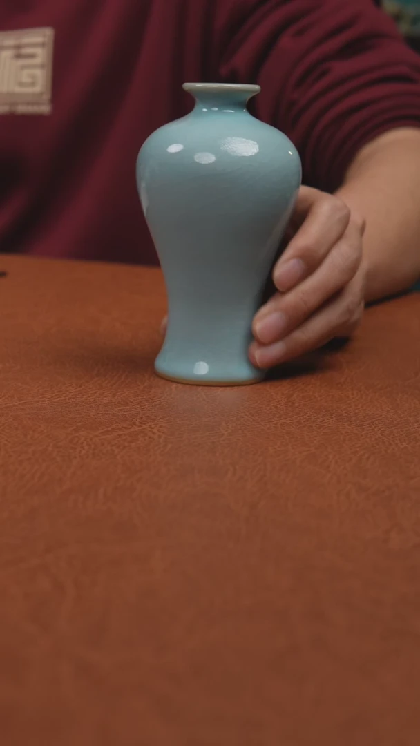 【闪购商品】杯汝州原产地原矿釉天青梅瓶