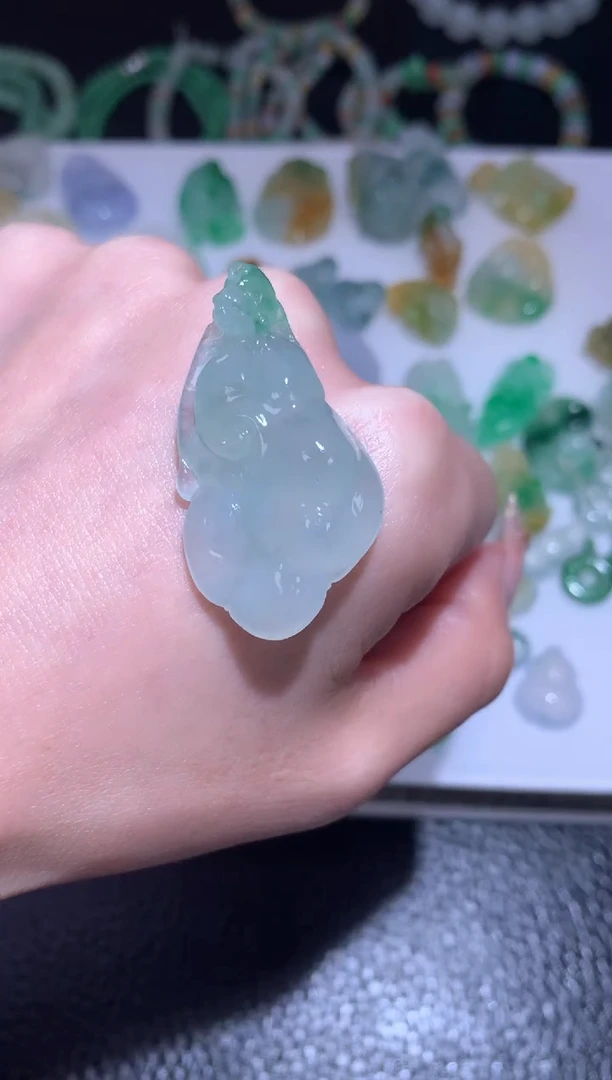 未镶嵌定制翡翠如意