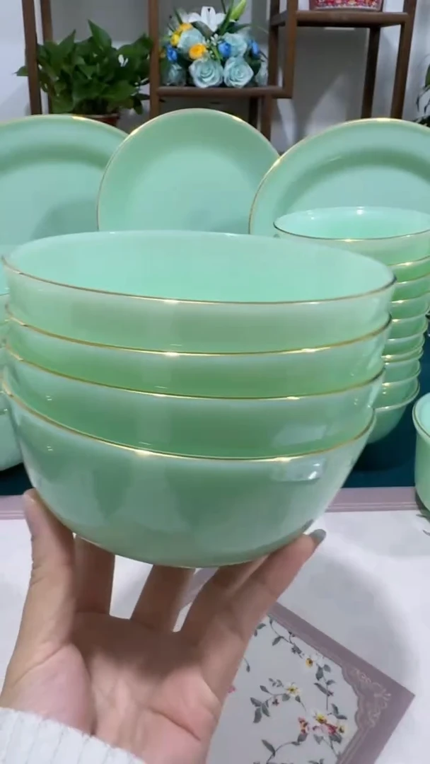 5.5英寸玉瓷碗4个口径13.8厘米