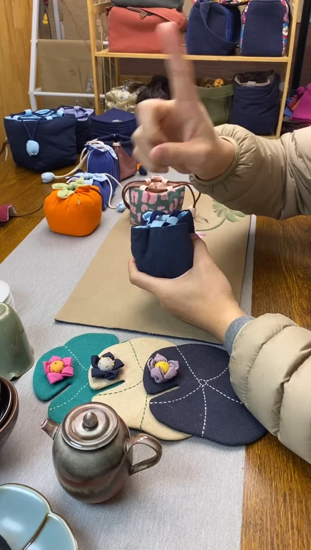 布艺小号斗金（蓝色）