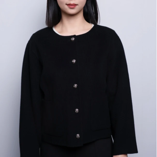 25年复古休闲秋冬双面呢羊毛短款外套wt001（121623-645）