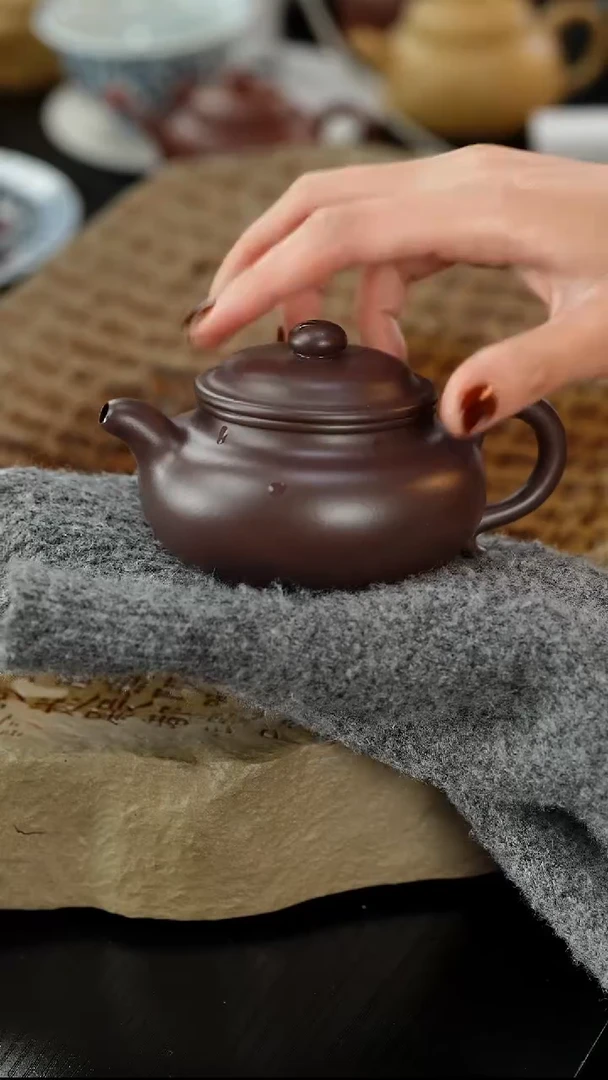 茶壶紫砂文*老紫泥大亨仿古200cc