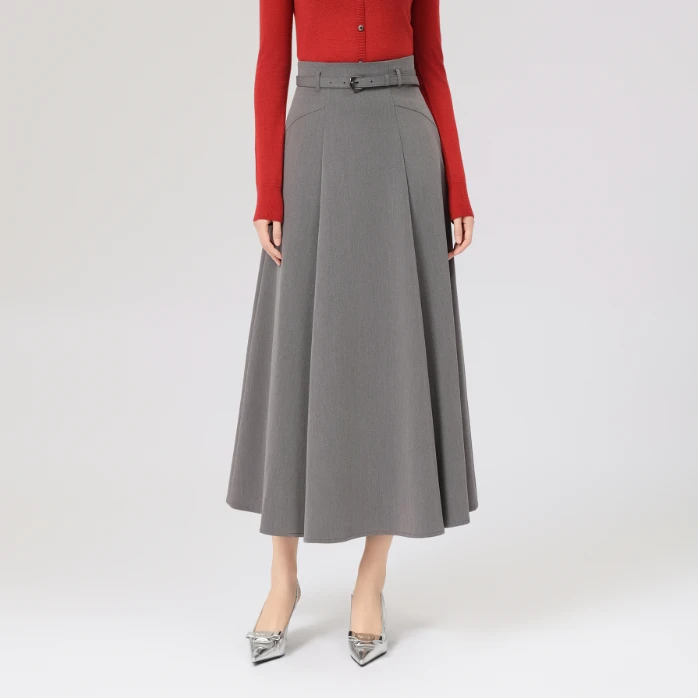 AMASS/阿玛施夏季时尚百搭气质高腰中长款显瘦半身裙5200444