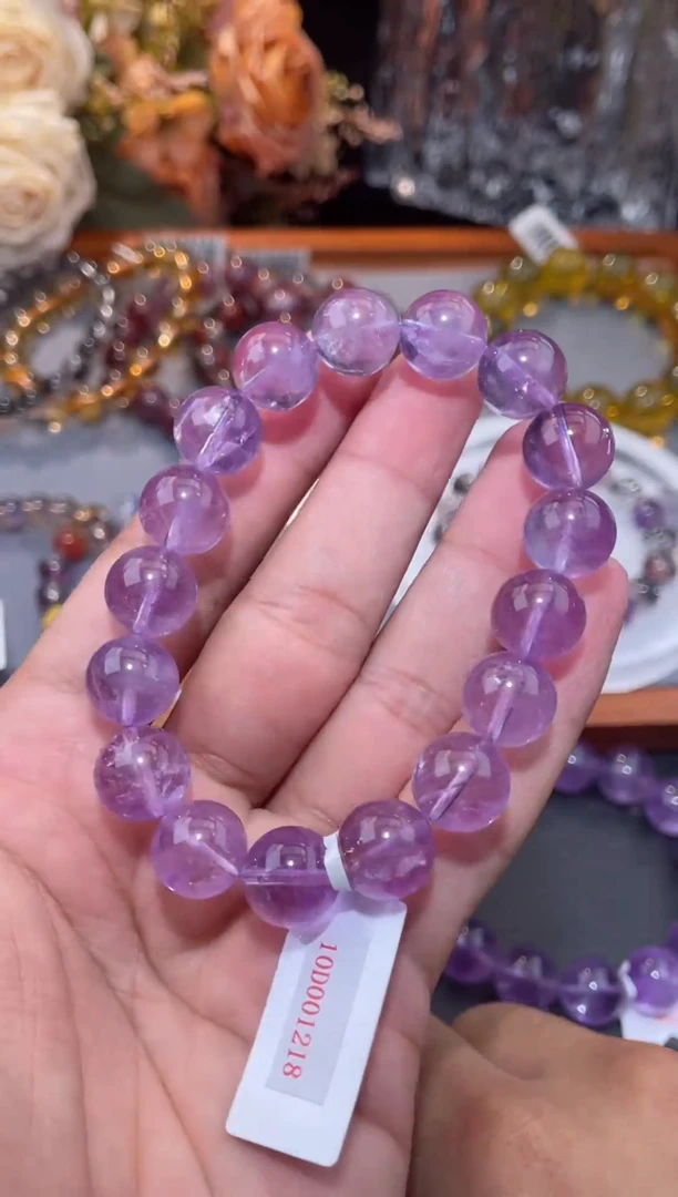 未镶嵌手串紫晶薰衣草紫水晶12m+