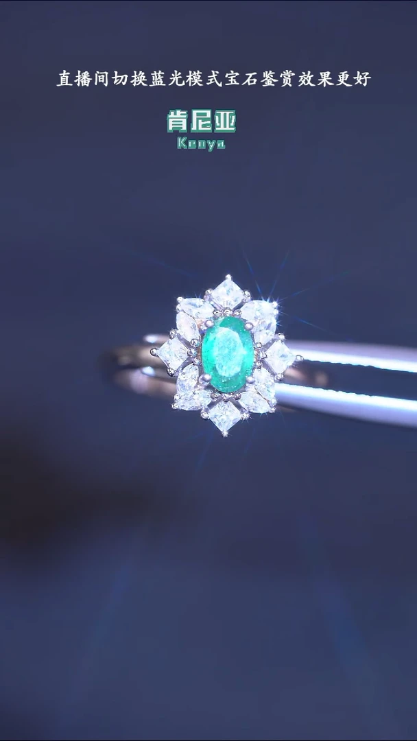 【闪购商品】祖母绿戒指银S925镶嵌ZY-JFLZMJ589-祖母绿戒指