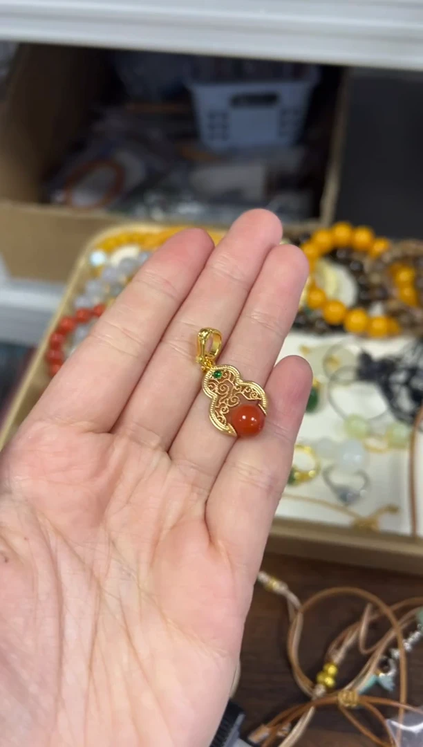 项链未镶嵌南红玛瑙孤品南红玛瑙葫芦吊坠[76]