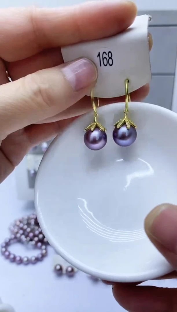 【闪购商品】淡水珍珠耳饰银S925镶嵌168