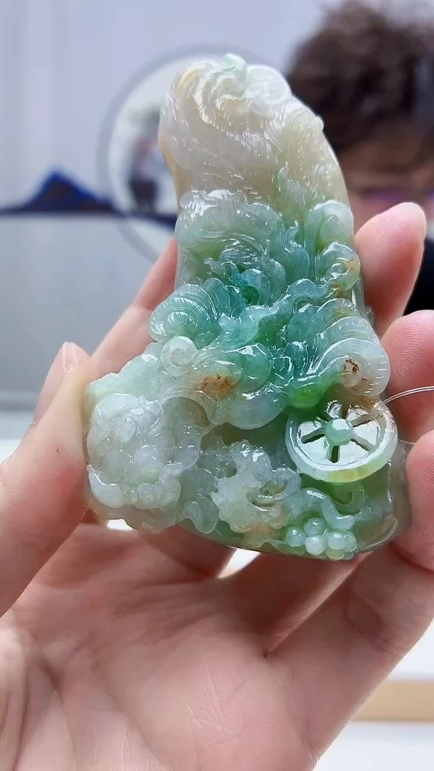 未镶嵌定制翡翠4688zm-毛货挂件凤凰35