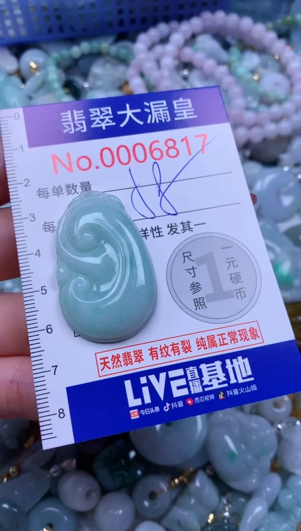 翡翠未镶嵌吊坠(不含链)6817