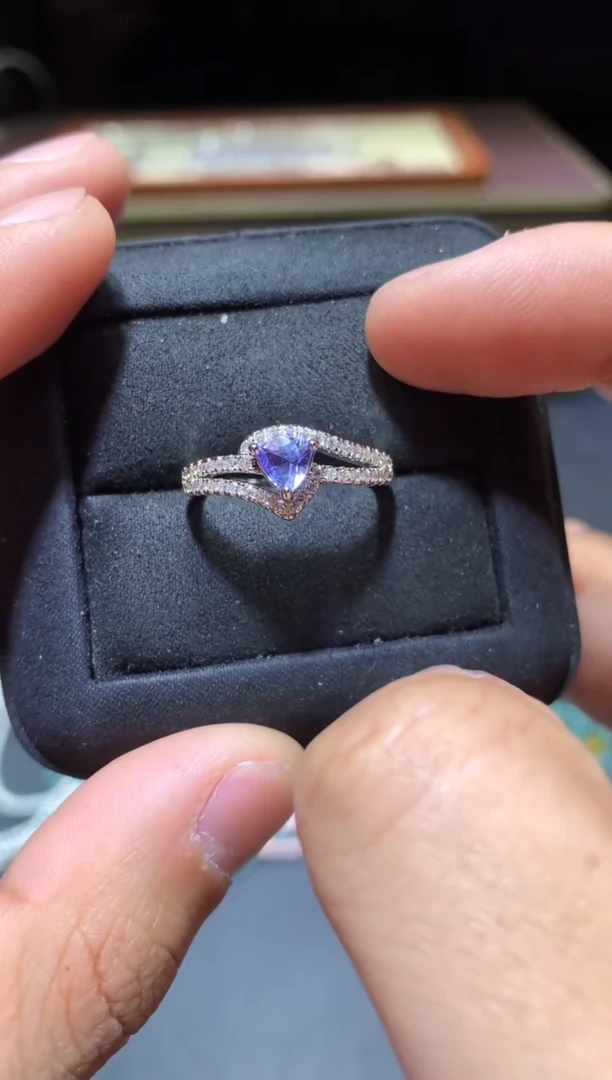 【闪购商品】坦桑石戒指未镶嵌H69【多样性发其一】