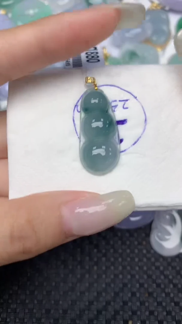 翡翠18K金镶嵌颈饰天然缅甸翡翠a货百元以上9元证书费自理