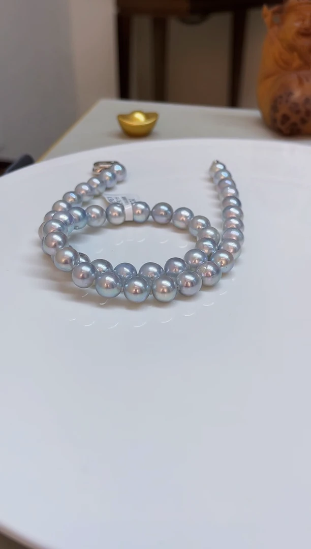 颈饰银S925镶嵌海水珍珠8.5-9mm