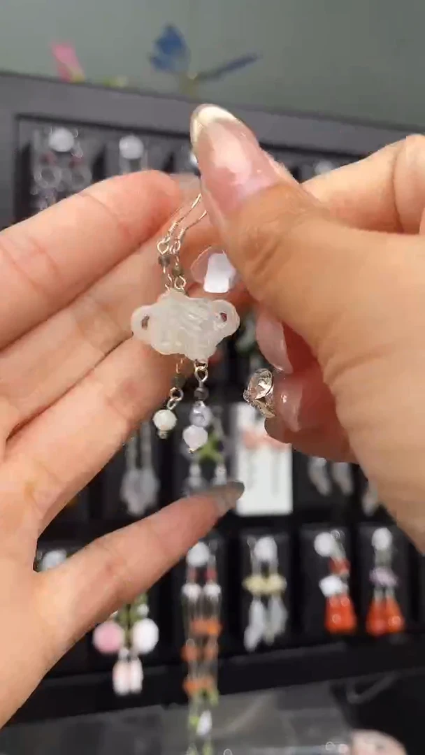 银S925镶嵌耳饰紫晶我**！ 我是我！