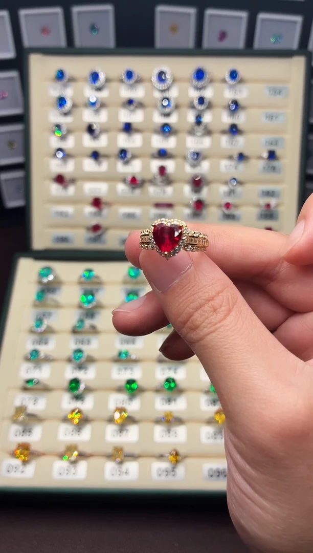 银S925镶嵌戒指红宝石111111