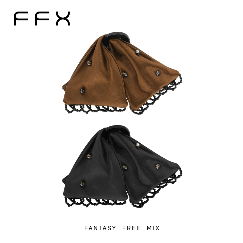 弗弗西FFX【蝶影】高级感手工水晶蕾丝优雅抓夹