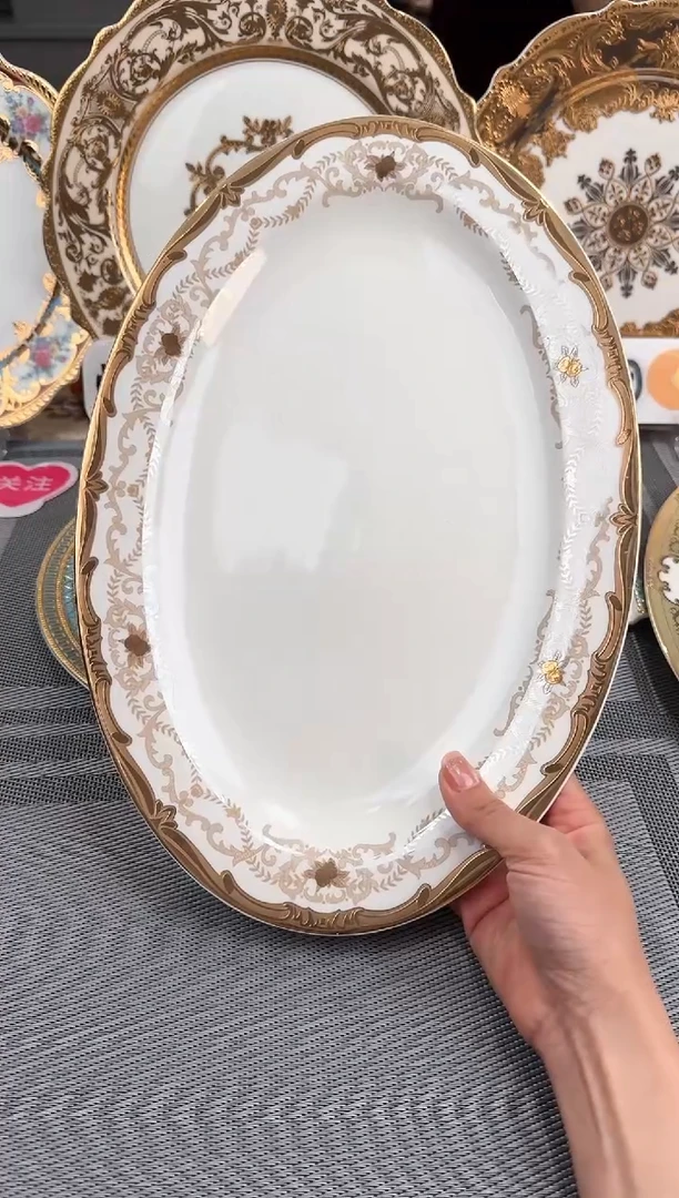 【闪购商品】瓷片14英寸鱼盘春节活动价微瑕