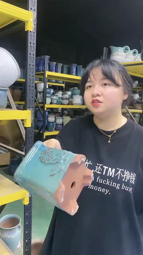 宜兴紫砂粗陶花盆