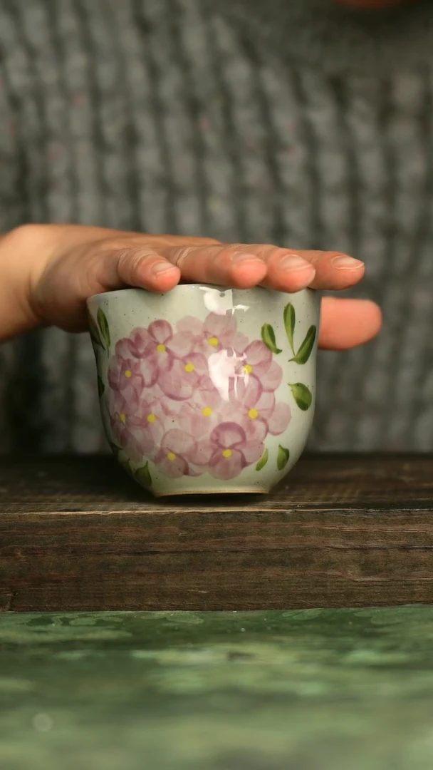 陶瓷青诗集手工手绘瓷器