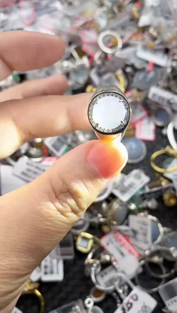 银S925镶嵌戒指翡翠111   2