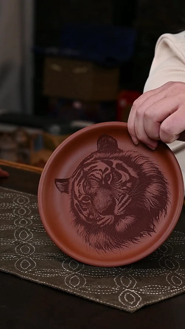 【闪购商品】紫砂茶壶红清水壶承老虎