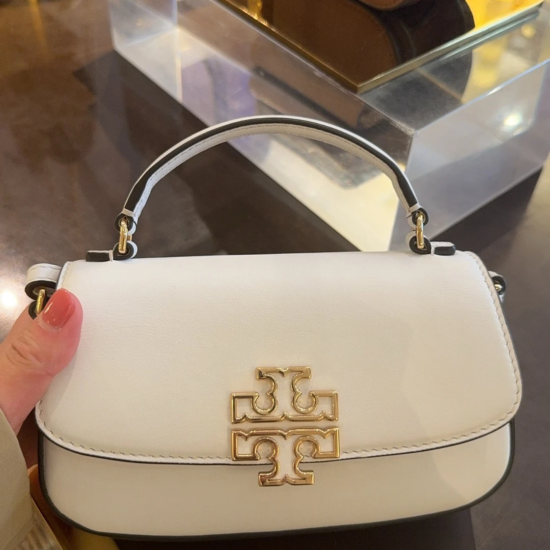 Tory Burch/汤丽柏琦店内现采白色单肩斜挎小手提包美国顺丰直邮