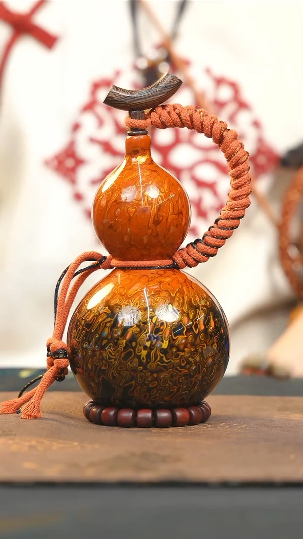 【闪购商品】WE248漆艺酒葫芦不包手串及旋转底座