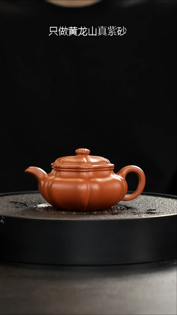 茶壶紫砂野山红泥葵仿古超级大漏